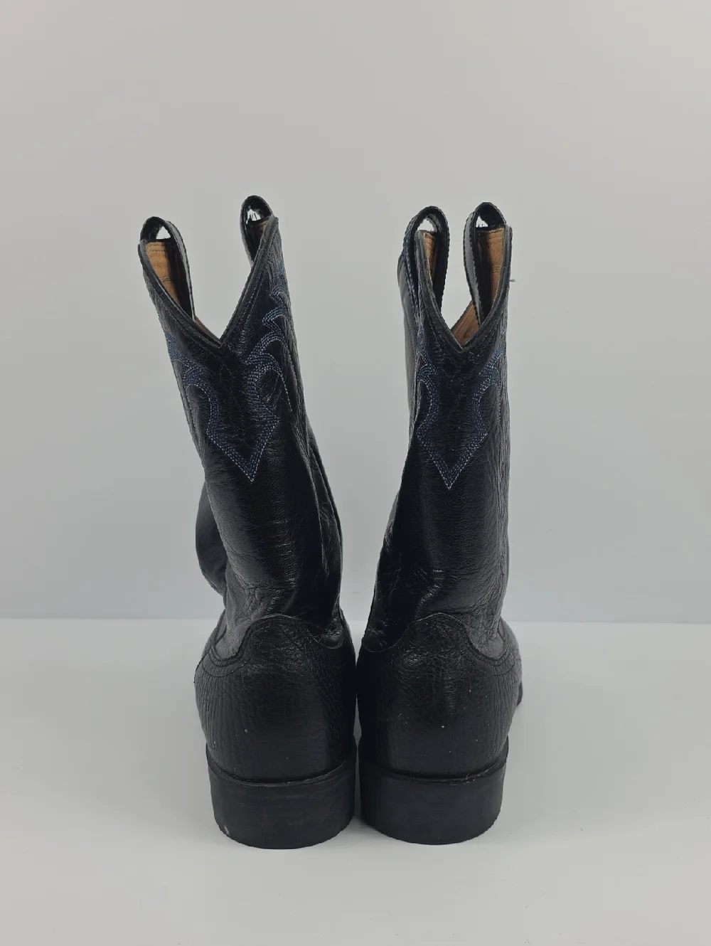 Ariat 11 Inch Black Leather‎ Western Cowboy Boots Men's Size 10.5 EE